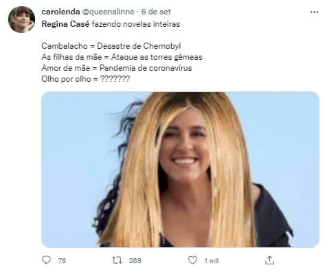 Público apontou bizarrices na carreira de Regina Casé (Foto: Reprodução/Twitter) Público apontou bizarrices na carreira de Regina Casé (Foto: Reprodução/Twitter)