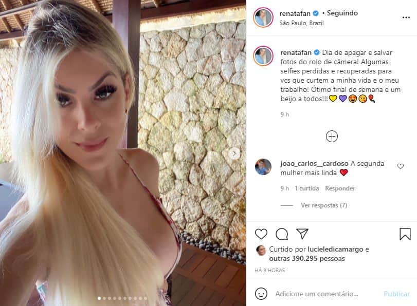 Renata Fan decidiu mostrar novos registros em suas redes sociais (Foto: Reprodução/ Instagram) Renata Fan decidiu mostrar novos registros em suas redes sociais (Foto: Reprodução/ Instagram)