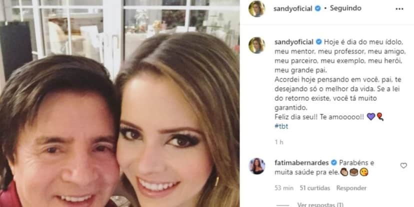 "Acordei pensando", Sandy, após lidar com vício cruel de Xororó, expõe pai e confirma: "A lei do retorno existe" "Acordei pensando", Sandy, após lidar com vício cruel de Xororó, expõe pai e confirma: "A lei do retorno existe"