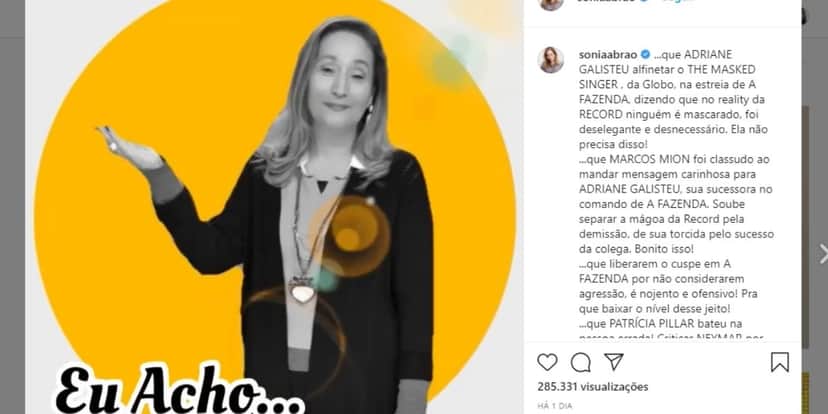 "Mágoa da Record", Sonia Abrão explode em verdades antes de ir ao ar, expõe demissão e detona: "Nojento" "Mágoa da Record", Sonia Abrão explode em verdades antes de ir ao ar, expõe demissão e detona: "Nojento"