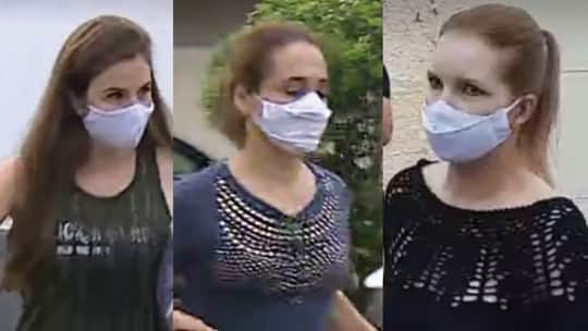 Suzane von Richthofen, Anna Carolina Jatobá e Elize Matsunaga deixaram penitenciária (Foto: Reprodução/TV Vanguarda) Suzane von Richthofen, Anna Carolina Jatobá e Elize Matsunaga deixaram penitenciária (Foto: Reprodução/TV Vanguarda)