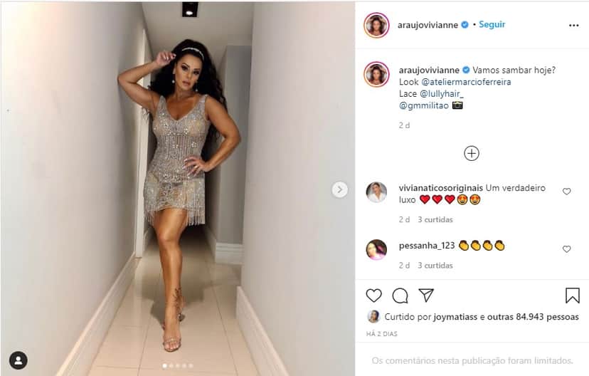 Viviane Araújo mostra demais com look transparente - Foto: Reprodução Viviane Araújo mostra demais com look transparente - Foto: Reprodução