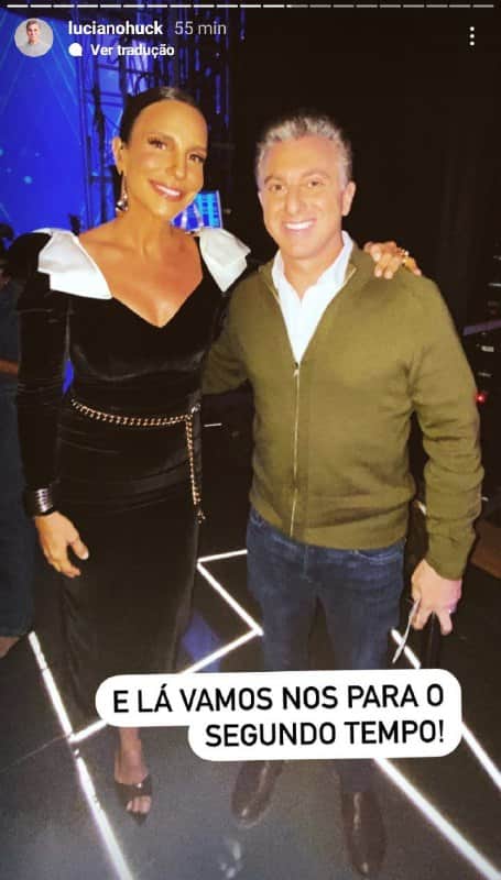Luciano Huck se encontrou com Ivete Sangalo nos estúdios da Globo (Foto: Reprodução) Luciano Huck se encontrou com Ivete Sangalo nos estúdios da Globo (Foto: Reprodução)