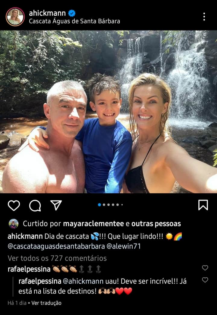 Ana Hickmann posta foto ao lado da família (Foto: Divulgação/ Instagram) Ana Hickmann posta foto ao lado da família (Foto: Divulgação/ Instagram)