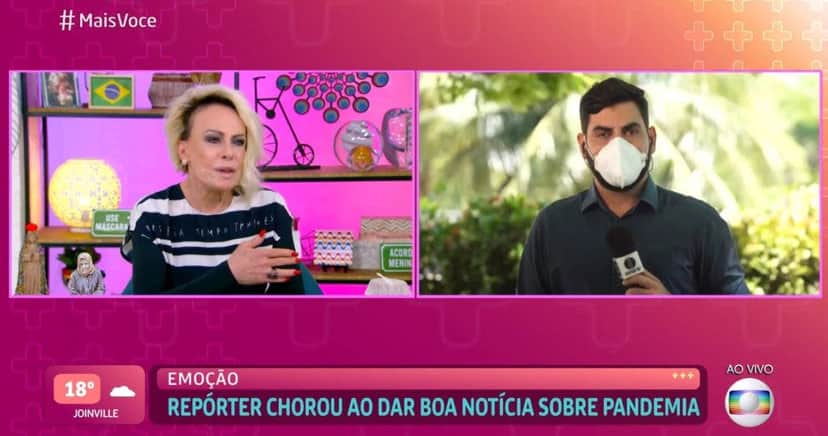 Ana Maria e repórter da Globo (Reprodução)