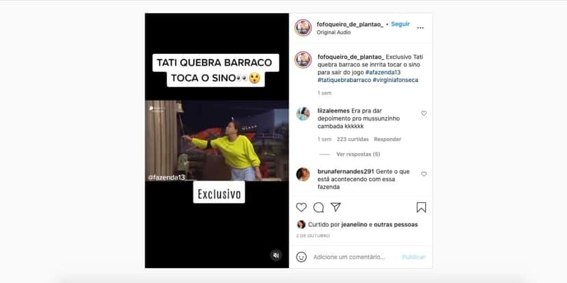 Tati Quebra Barraco toca o sino da "Fazenda 13" (Reprodução) Tati Quebra Barraco toca o sino da "Fazenda 13" (Reprodução)