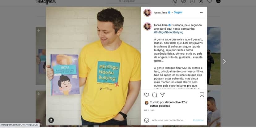 Marido de Sandy expõe perigos do bullying (Reprodução) Marido de Sandy expõe perigos do bullying (Reprodução)