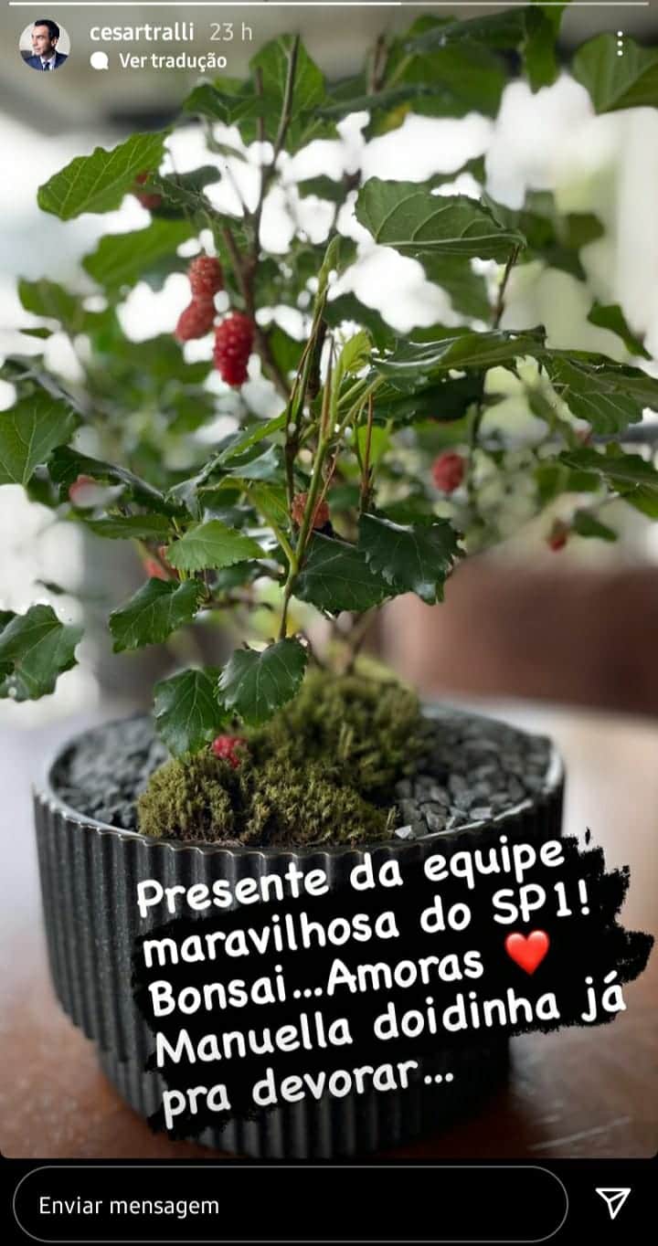 Tralli ganha presente de seu equipe (Foto: Reprodução/ Instagram) Tralli ganha presente de seu equipe (Foto: Reprodução/ Instagram)