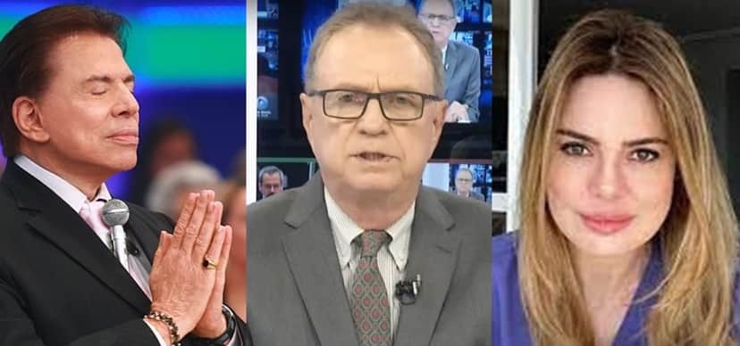 Silvio Santos, Hermano Henning e Rachel Sheherazade Silvio Santos, Hermano Henning e Rachel Sheherazade