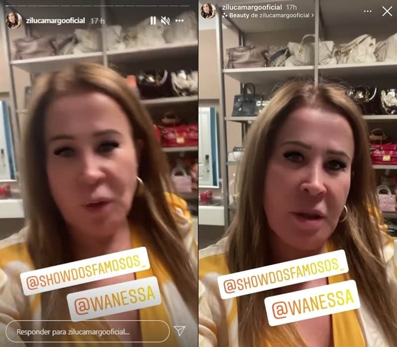 Zilu nos Stories do Instagram (Foto: Montagem) Zilu nos Stories do Instagram (Foto: Montagem)