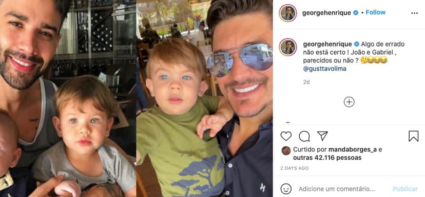 Andressa Suita comenta semelhança de filho de cantor com os seus - Reprodução Andressa Suita comenta semelhança de filho de cantor com os seus - Reprodução