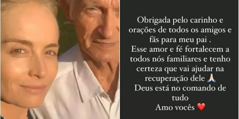 Angélica decidiu falar sobre o estado de saúde de seu pai (Foto: Reprodução) Angélica decidiu falar sobre o estado de saúde de seu pai (Foto: Reprodução)