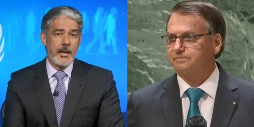 William Bonner e Bolsonaro (Foto: Reprodução) William Bonner e Bolsonaro (Foto: Reprodução)