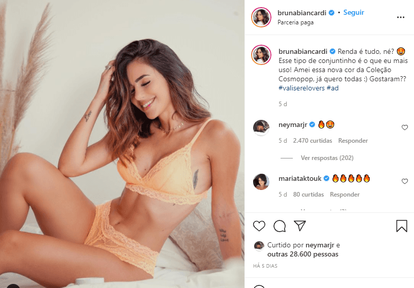 Após suposta separação, Neymar comenta foto de Bruna Biancardi e ascende alerta de volta (Foto: Reprodução) Após suposta separação, Neymar comenta foto de Bruna Biancardi e ascende alerta de volta (Foto: Reprodução)