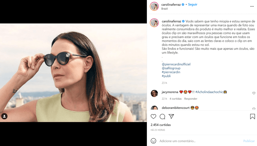 Carolina Ferraz surpreendeu no Instagram - Foto: Reprodução Carolina Ferraz surpreendeu no Instagram - Foto: Reprodução