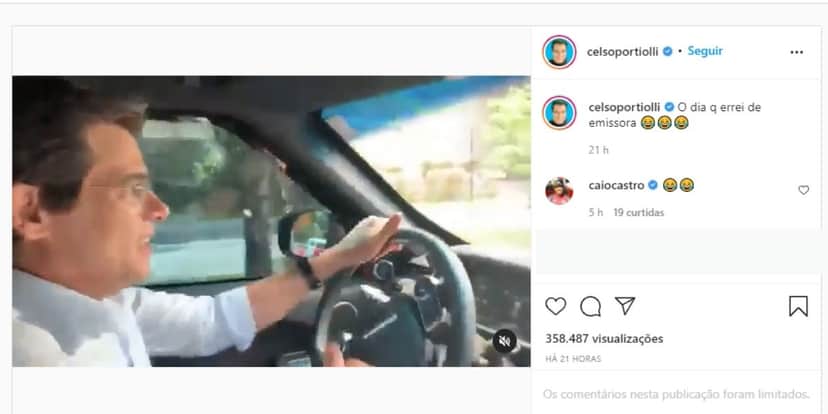 Celso Portiolli, após pedir demissão ao vivo no SBT, vai até os estúdios da Globo e suplica entrada em emissora Celso Portiolli, após pedir demissão ao vivo no SBT, vai até os estúdios da Globo e suplica entrada em emissora
