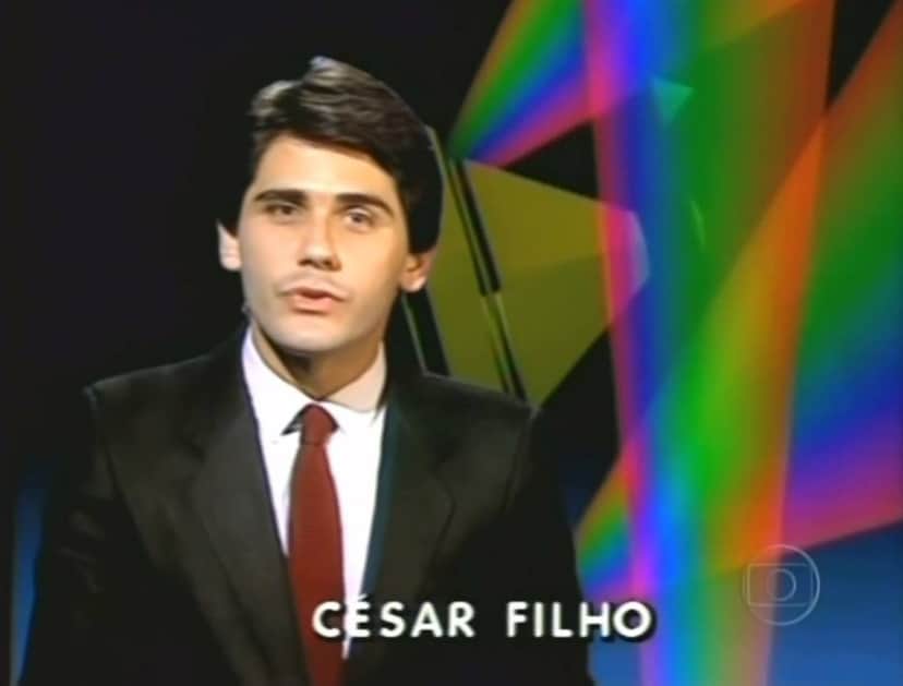 César Filho no "Fantástico", antes da contratação de William Bonner (Foto: Reprodução/TV Globo) César Filho no "Fantástico", antes da contratação de William Bonner (Foto: Reprodução/TV Globo)
