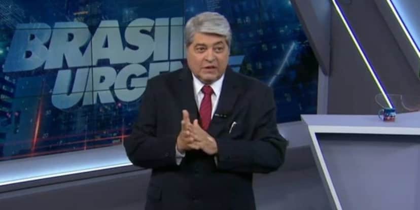 Datena se irritou na Band durante o Brasil Urgente (Foto: Reprodução) Datena se irritou na Band durante o Brasil Urgente (Foto: Reprodução)