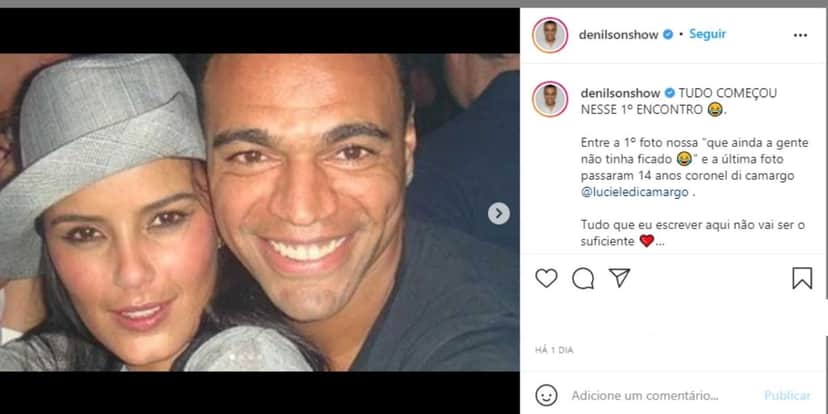 "Tudo que escrever não será suficiente", detona Denilson sobre esposa, após expor relação com Renata Fan "Tudo que escrever não será suficiente", detona Denilson sobre esposa, após expor relação com Renata Fan