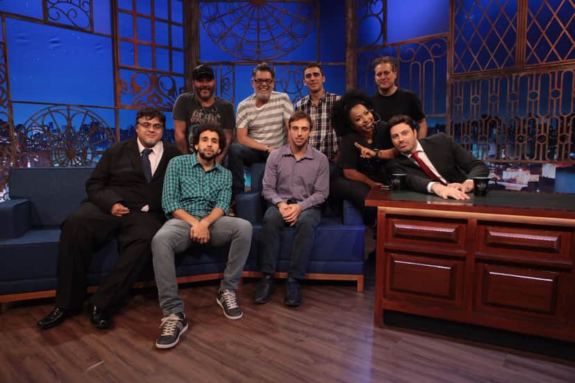 Elenco do "The Noite", em um dos únicos talk shows no ar (Foto: Divulgação/SBT) Elenco do "The Noite", em um dos únicos talk shows no ar (Foto: Divulgação/SBT)