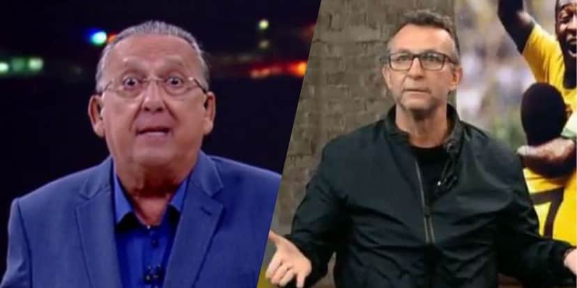Neto acaba com a raça de Galvão Bueno e detona narrador da Globo (Montagem: TV Foco) Neto acaba com a raça de Galvão Bueno e detona narrador da Globo (Montagem: TV Foco)