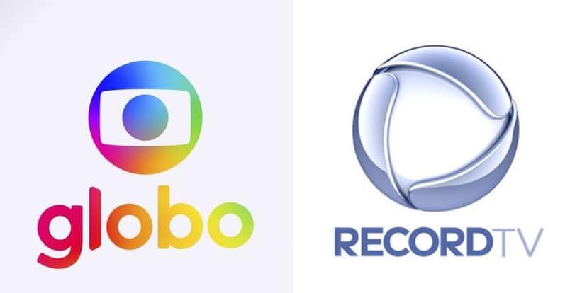 Logos atuais da Globo e Record (Foto: Reprodução) Logos atuais da Globo e Record (Foto: Reprodução)