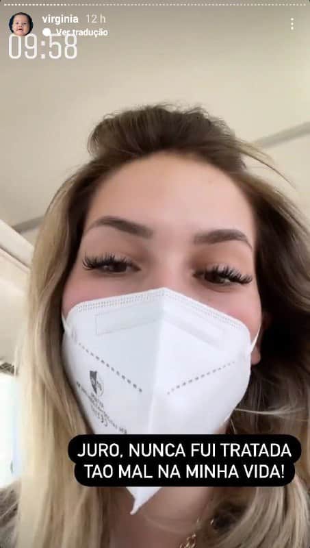 Virgínia, esposa de Zé Felipe, se irritou em voo, após ser maltratada (Foto: Reprodução) Virgínia, esposa de Zé Felipe, se irritou em voo, após ser maltratada (Foto: Reprodução)