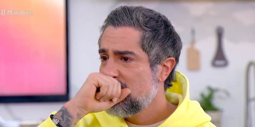 Marcos Mion se emocionou ao vê esposa falando sobre câncer (Foto: Reprodução) Marcos Mion se emocionou ao vê esposa falando sobre câncer (Foto: Reprodução)