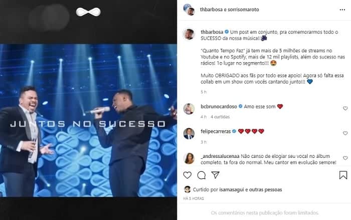 Thiaguinho relembra momentos do passado - Reprodução