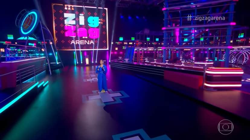 Fernanda Gentil no palco do "Zig Zag Arena" (Foto: Reprodução/TV Globo) Fernanda Gentil no palco do "Zig Zag Arena" (Foto: Reprodução/TV Globo)