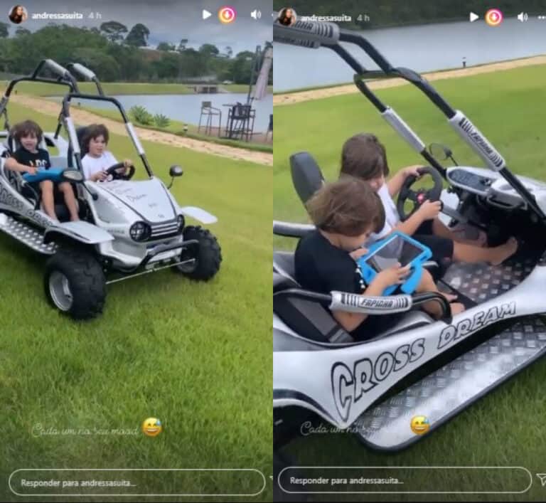 Andressa Suita mostra filhos em momento fofo - Reprodução Andressa Suita mostra filhos em momento fofo - Reprodução
