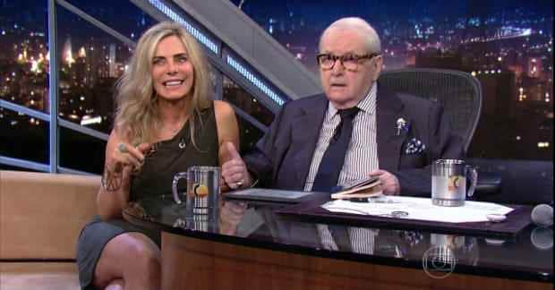 Jô Soares e Bruna Lombardi - Foto Globo Jô Soares e Bruna Lombardi - Foto Globo