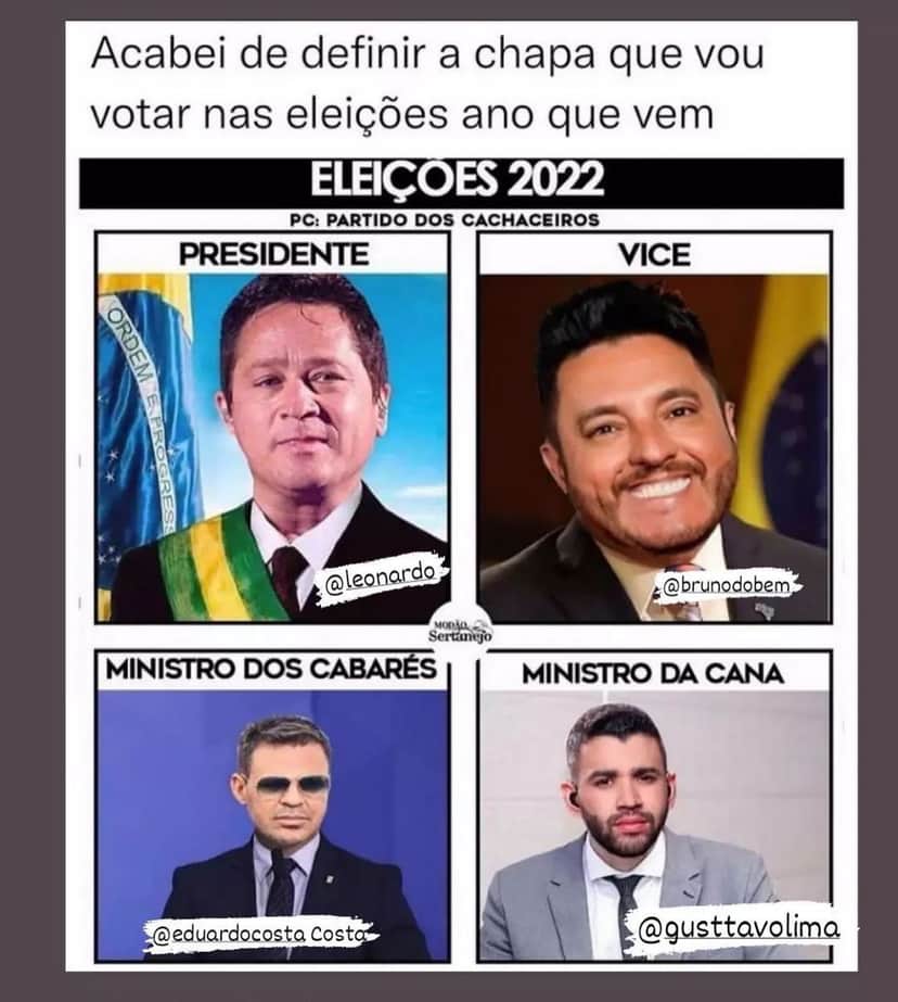 Bruno, da dupla com Marrone, fez brincadeira com o nome de Leonardo e outros sertanejos (Foto: Reprodução/Instagram) Bruno, da dupla com Marrone, fez brincadeira com o nome de Leonardo e outros sertanejos (Foto: Reprodução/Instagram)