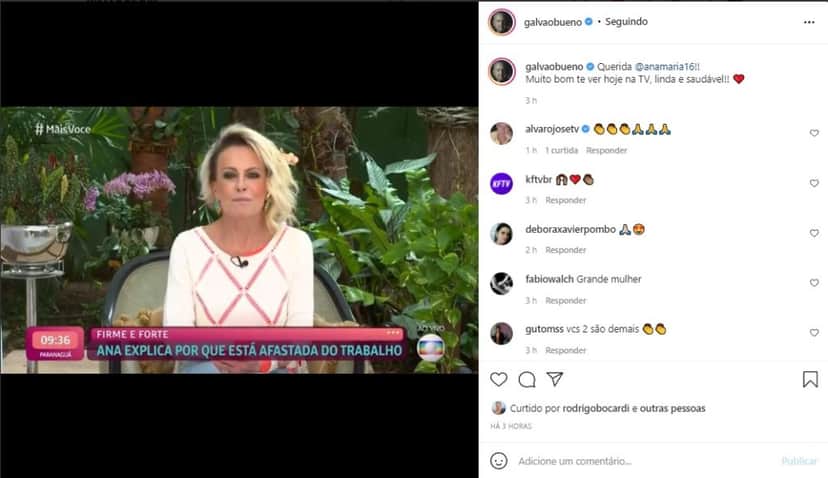 Ana Maria e Galvão Bueno Ana Maria e Galvão Bueno