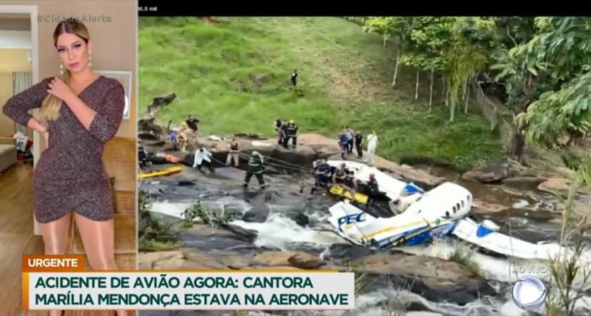Cidade Alerta entrou no ar com acidente da cantora Marília Mendonça Cidade Alerta entrou no ar com acidente da cantora Marília Mendonça