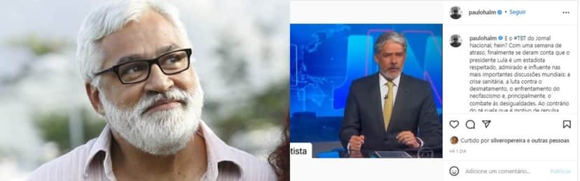 Paulo Halm ironizou Bonner e o JN Paulo Halm ironizou Bonner e o JN