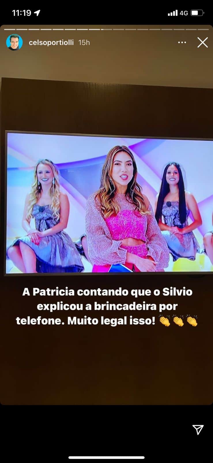De acordo com Celso Portiolli, artista mandou bem em programa no SBT (Reprodução) De acordo com Celso Portiolli, artista mandou bem em programa no SBT (Reprodução)