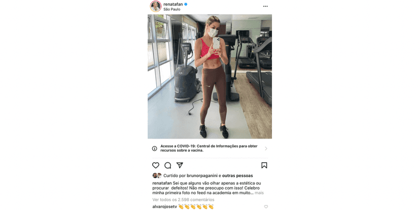 Renata Fan exibe corpão escultural aos 44 anos (Reprodução) Renata Fan exibe corpão escultural aos 44 anos (Reprodução)