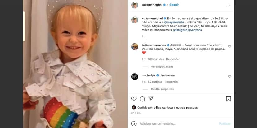 De acordo com artista, afilhada é sua filha (Reprodução) De acordo com artista, afilhada é sua filha (Reprodução)