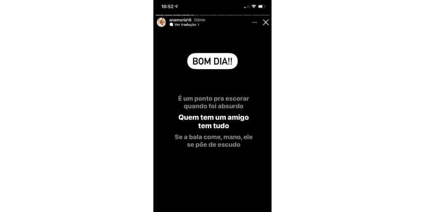 De acordo com Ana Maria, amizades são importantes em tempos difíceis (Reprodução) De acordo com Ana Maria, amizades são importantes em tempos difíceis (Reprodução)