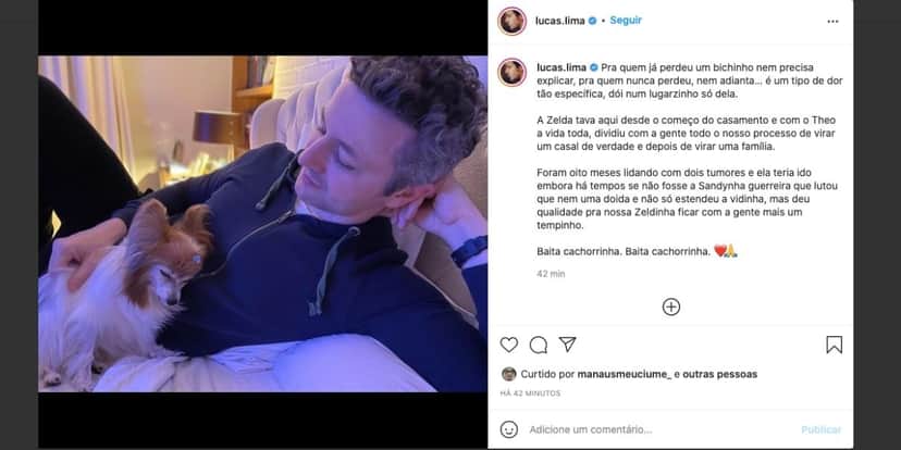 De acordo com Lucas Lima, dor é inexplicável (Reprodução) De acordo com Lucas Lima, dor é inexplicável (Reprodução)