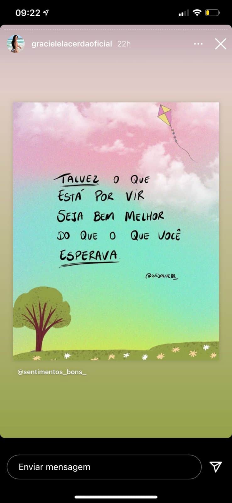 De acordo com artista, dias melhores estão por vir (Reprodução)