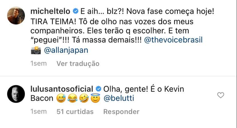 Lulu Santos manda recado para Michel Teló (Reprodução) Lulu Santos manda recado para Michel Teló (Reprodução)