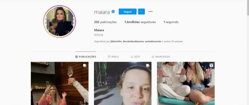 Maiara está seguindo apenas Marília Mendonça no Instagram (Imagem: Reprodução) Maiara está seguindo apenas Marília Mendonça no Instagram (Imagem: Reprodução)