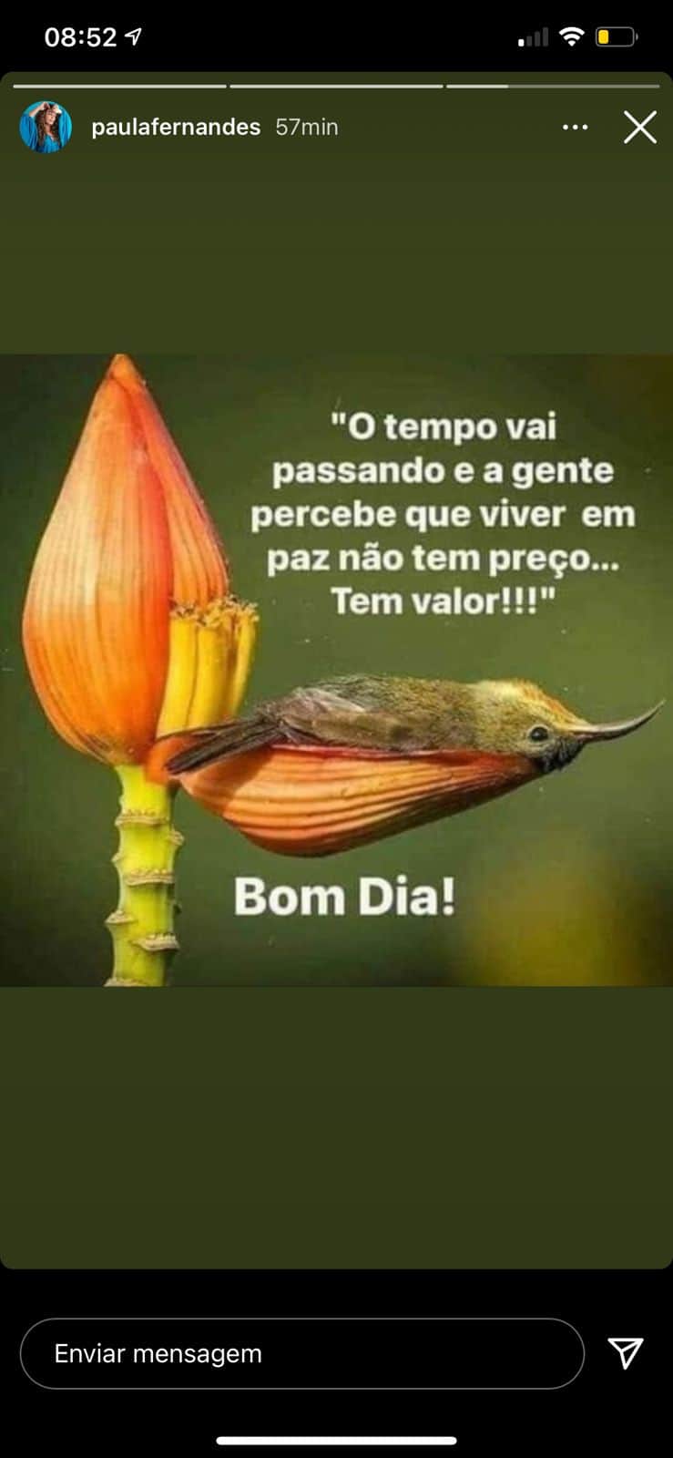 De acordo com Paula Fernandes, viver em paz é a melhor coisa da vida (Reprodução) De acordo com Paula Fernandes, viver em paz é a melhor coisa da vida (Reprodução)
