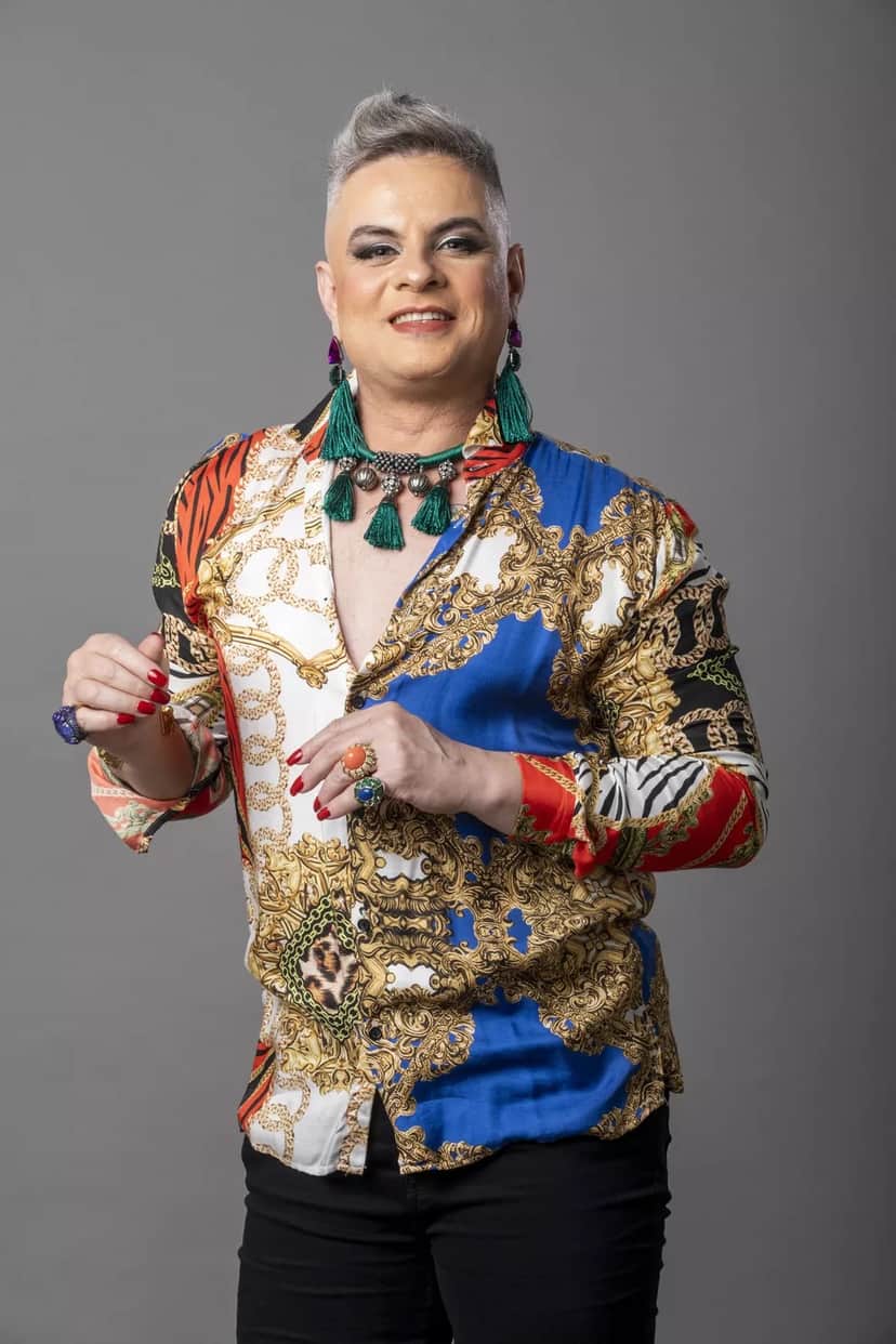 Look estiloso da Chefe (Alessandro Brandão) em 'Quanto Mais Vida, Melhor!' (Foto: TV Globo/João Miguel Júnior) Look estiloso da Chefe (Alessandro Brandão) em 'Quanto Mais Vida, Melhor!' (Foto: TV Globo/João Miguel Júnior)