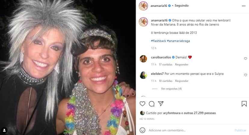 Ana Maria Braga ao lado da filha, Mariana (Foto: Reprodução/ Instagram) Ana Maria Braga ao lado da filha, Mariana (Foto: Reprodução/ Instagram)