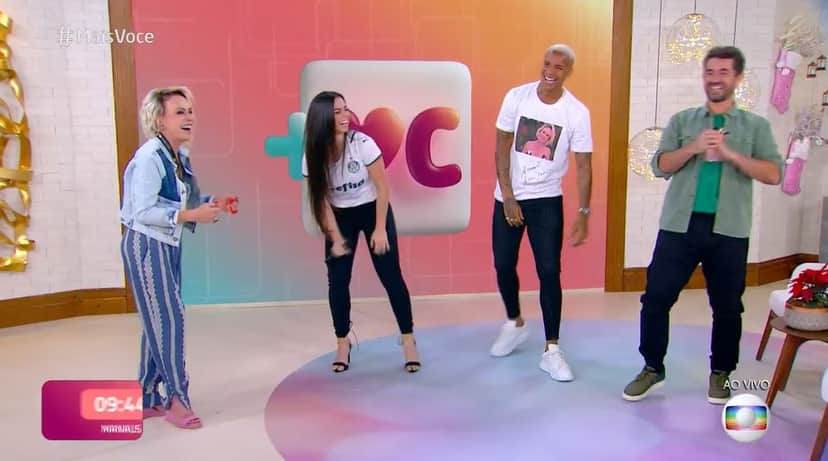 Ana Maria Braga dançou com Deyverson (Foto: Reprodução/TV Globo)