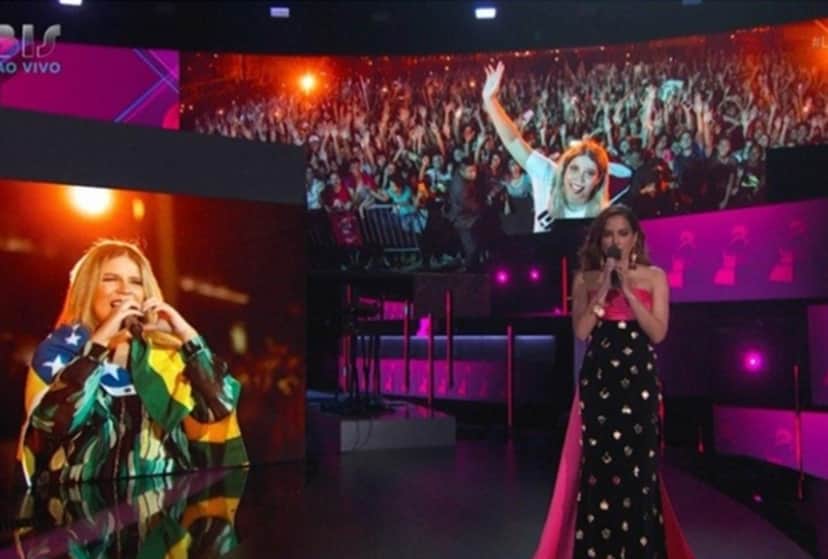 Anitta durante tributo à Rainha da Sofrência no Grammy Latino 2021 (Foto: Reprodução/ Canal BIS) Anitta durante tributo à Rainha da Sofrência no Grammy Latino 2021 (Foto: Reprodução/ Canal BIS)
