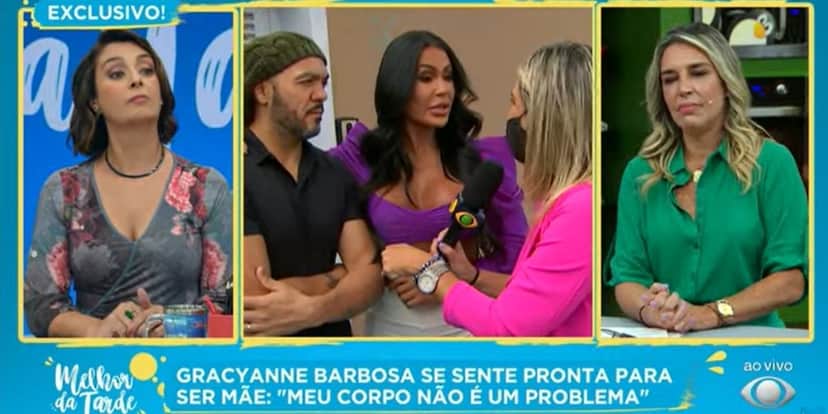 "Um sonho", Belo e Gracyanne Barbosa fazem anúncio sobre gravidez e morena expõe mudanças no corpo: "Barriguinha" "Um sonho", Belo e Gracyanne Barbosa fazem anúncio sobre gravidez e morena expõe mudanças no corpo: "Barriguinha"